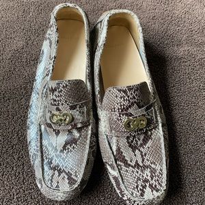 Cole Haan Snake skin slip ons